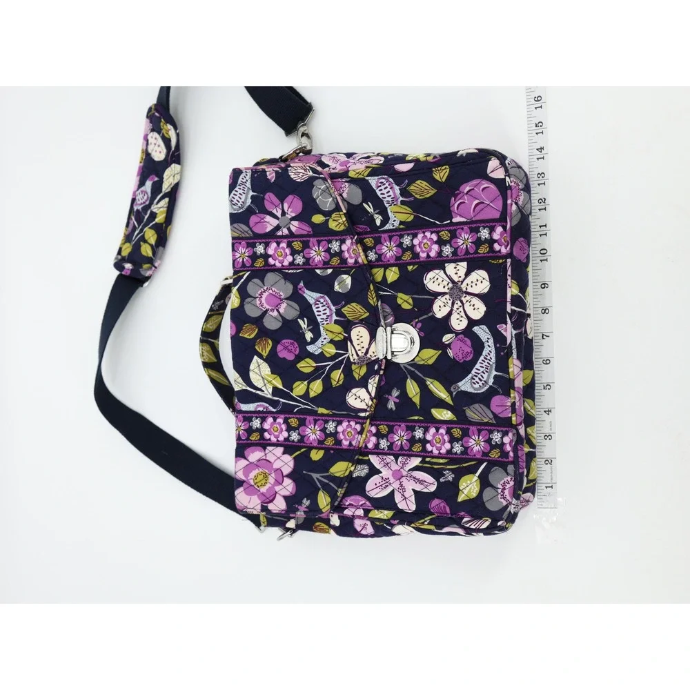 Vera Bradley Womens Crossbody Messenger Bag Floral Quilted Multicolor Adjustable
